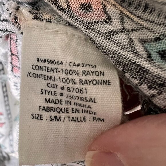 Billabong Kimono Cardigan Size S/M Salty Waves Geometric Aztec Print Fringe Boho - Picture 11 of 16